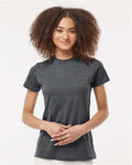 Tultex 216 Women's Fine Jersey Classic Fit T-Shirt - Heather Charcoal - model front