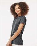 Tultex 216 Women's Fine Jersey Classic Fit T-Shirt - Heather Charcoal - model side