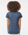Tultex 216 Women's Fine Jersey Classic Fit T-Shirt - Heather Denim - model back
