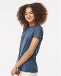 Tultex 216 Women's Fine Jersey Classic Fit T-Shirt - Heather Denim - model side