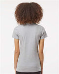 Tultex 216 Women's Fine Jersey Classic Fit T-Shirt - Heather Grey - model back
