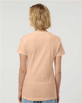 Tultex 216 Women's Fine Jersey Classic Fit T-Shirt - Peach - model back