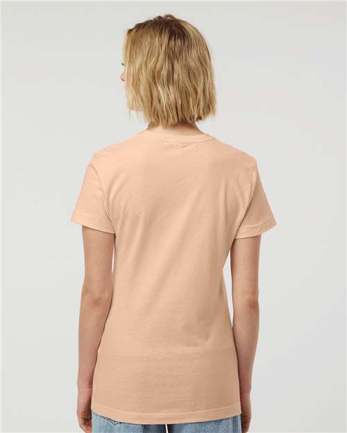 Tultex 216 Women's Fine Jersey Classic Fit T-Shirt - Peach - model back