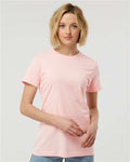 Tultex 216 Women's Fine Jersey Classic Fit T-Shirt - Pink - model front