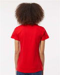 Tultex 216 Women's Fine Jersey Classic Fit T-Shirt - Red - model back