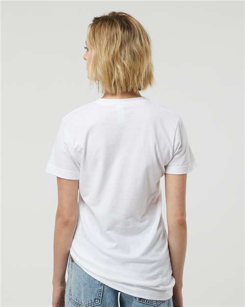 Tultex 216 Women's Fine Jersey Classic Fit T-Shirt - White - model back