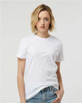 Tultex 216 Women's Fine Jersey Classic Fit T-Shirt - White - model front