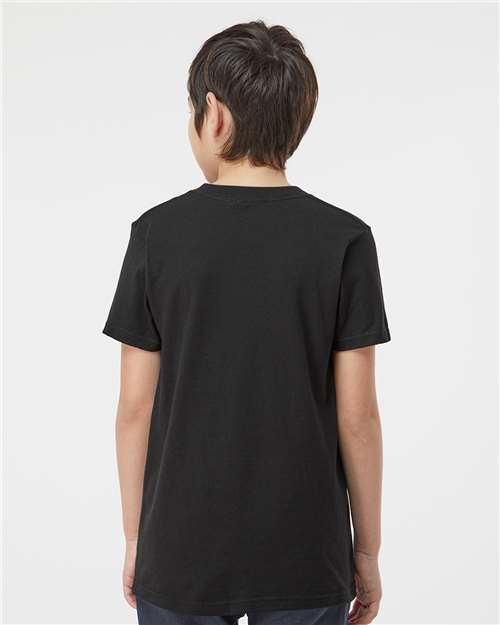 Tultex 235 Youth Fine Jersey T-Shirt - Black - model back