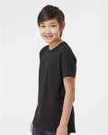 Tultex 235 Youth Fine Jersey T-Shirt - Black - model side