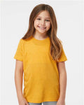Tultex 235 Youth Fine Jersey T-Shirt - Heather Mellow Yellow - model front
