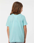Tultex 235 Youth Fine Jersey T-Shirt - Heather Purist Blue - model back