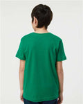 Tultex 235 Youth Fine Jersey T-Shirt - Kelly Green - model back