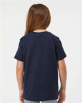 Tultex 235 Youth Fine Jersey T-Shirt - Navy - model back