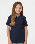 Tultex 235 Youth Fine Jersey T-Shirt - Navy - model front