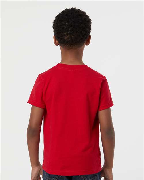 Tultex 235 Youth Fine Jersey T-Shirt - Red - model back