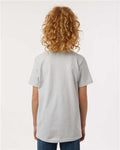 Tultex 235 Youth Fine Jersey T-Shirt - Silver - model back