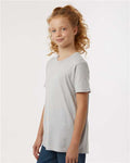 Tultex 235 Youth Fine Jersey T-Shirt - Silver - model side