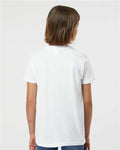 Tultex 235 Youth Fine Jersey T-Shirt - White - model back
