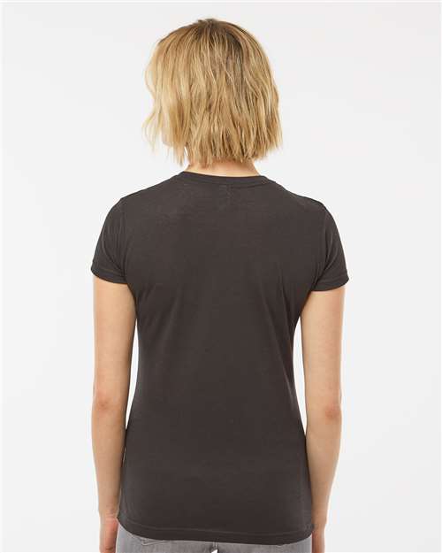 Tultex 240 Women's Poly-Rich T-Shirt - Black - model back