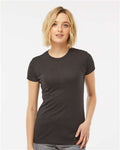 Tultex 240 Women's Poly-Rich T-Shirt - Black - model front