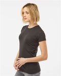 Tultex 240 Women's Poly-Rich T-Shirt - Black - model side