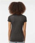 Tultex 240 Women's Poly-Rich T-Shirt - Heather Graphite - model back