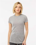 Tultex 240 Women's Poly-Rich T-Shirt - Heather Grey - model front