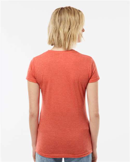 Tultex 240 Women's Poly-Rich T-Shirt - Heather Orange - model back