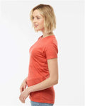 Tultex 240 Women's Poly-Rich T-Shirt - Heather Orange - model side