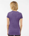 Tultex 240 Women's Poly-Rich T-Shirt - Heather Purple - model back