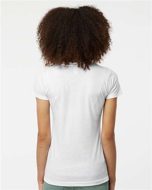 Tultex 240 Women's Poly-Rich T-Shirt - White - model back