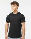 Tultex 241 Unisex Poly-Rich T-Shirt - Black - model front