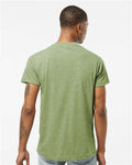 Tultex 241 Unisex Poly-Rich T-Shirt - Heather Green - model back