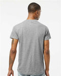 Tultex 241 Unisex Poly-Rich T-Shirt - Heather Grey - model back