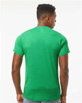 Tultex 241 Unisex Poly-Rich T-Shirt - Heather Kelly - model back