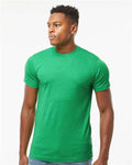 Tultex 241 Unisex Poly-Rich T-Shirt - Heather Kelly - model front