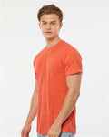 Tultex 241 Unisex Poly-Rich T-Shirt - Heather Orange - model side