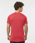 Tultex 241 Unisex Poly-Rich T-Shirt - Heather Red - model back