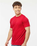 Tultex 241 Unisex Poly-Rich T-Shirt - Red - model side