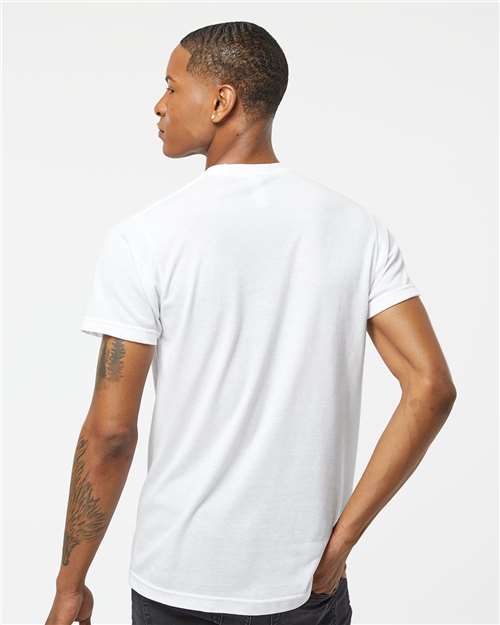 Tultex 241 Unisex Poly-Rich T-Shirt - White - model back