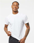 Tultex 241 Unisex Poly-Rich T-Shirt - White - model front
