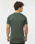 Tultex 241 Unisex Poly-Rich T-Shirt - Heather Hunter - model back
