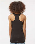 Tultex 190 Women's Poly-Rich Racerback Tank Top - Black - model back