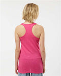 Tultex 190 Women's Poly-Rich Racerback Tank Top - Heather Fuchsia - model back
