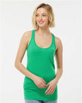 Tultex 190 Women's Poly-Rich Racerback Tank Top - Heather Kelly - model front