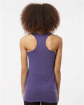 Tultex 190 Women's Poly-Rich Racerback Tank Top - Heather Purple - model back