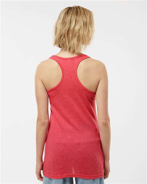 Tultex 190 Women's Poly-Rich Racerback Tank Top - Heather Red - model back