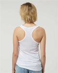 Tultex 190 Women's Poly-Rich Racerback Tank Top - White - model back