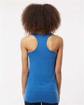 Tultex 190 Women's Poly-Rich Racerback Tank Top - Heather Royal - model back