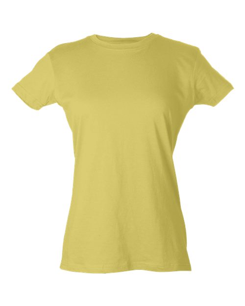 Tultex 213 Women's Fine Jersey Slim Fit T-Shirt - Lemon - front